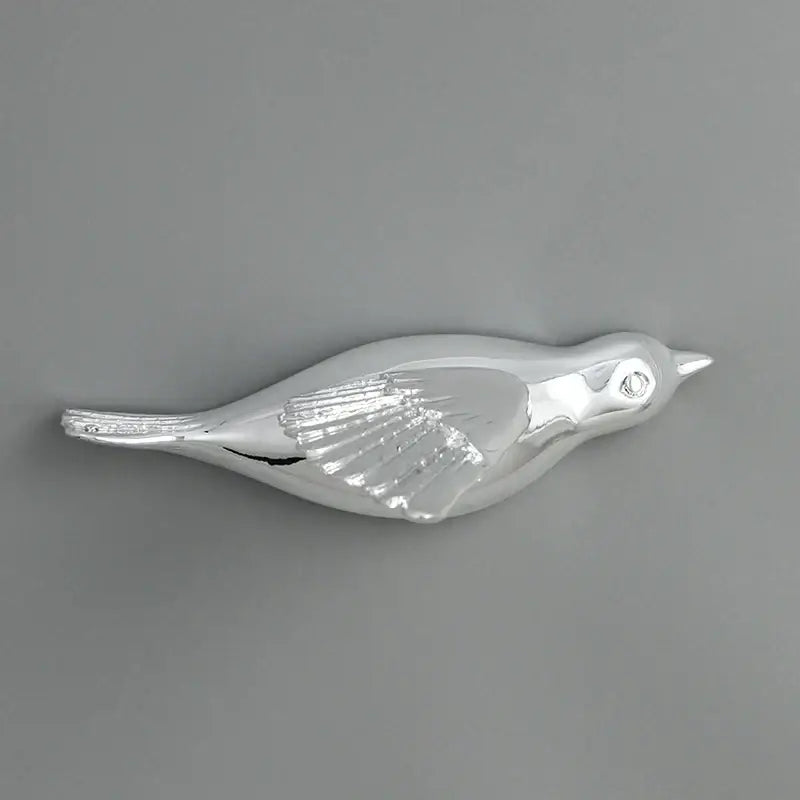Gold Silver Bird Wall Art