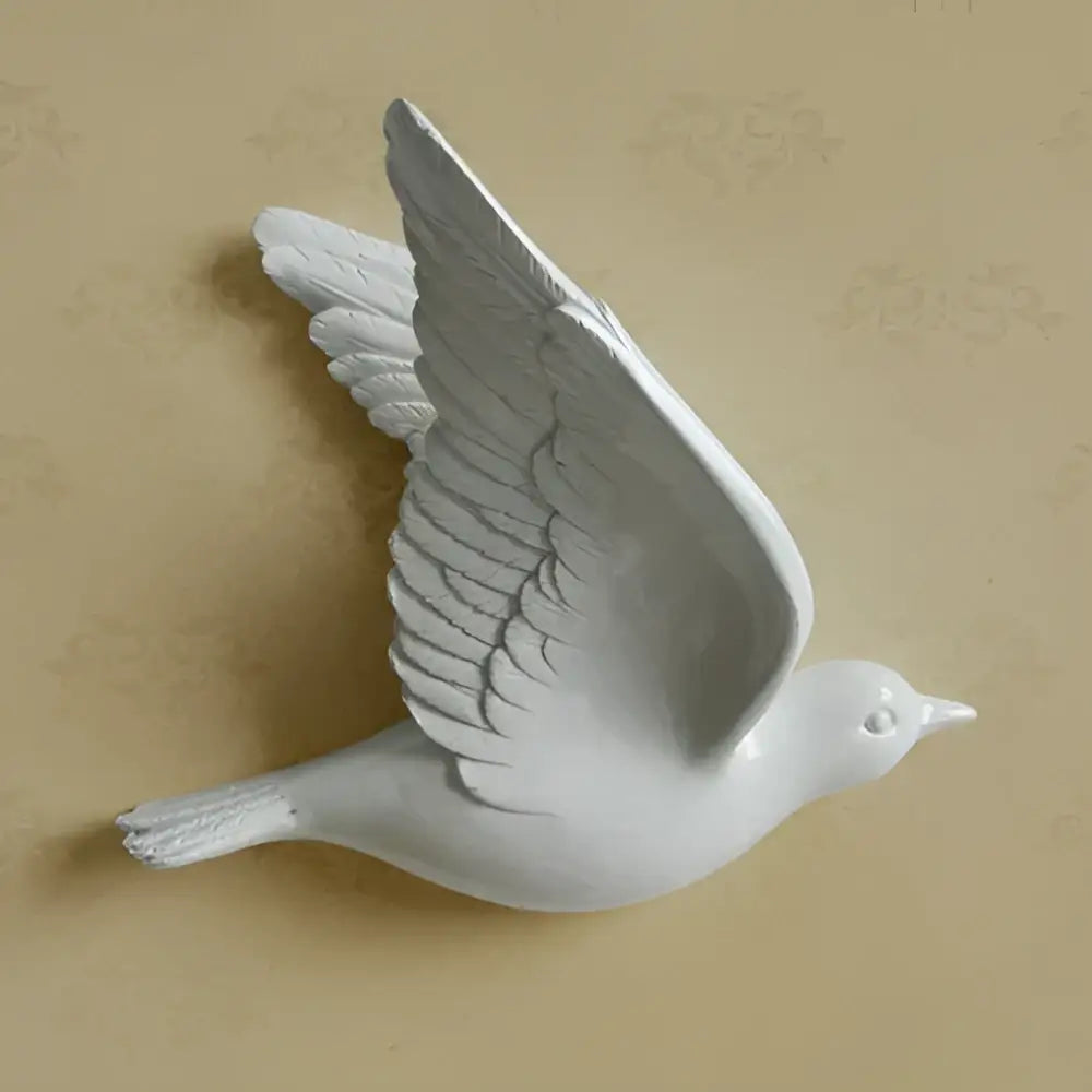 Gold Silver Bird Wall Art