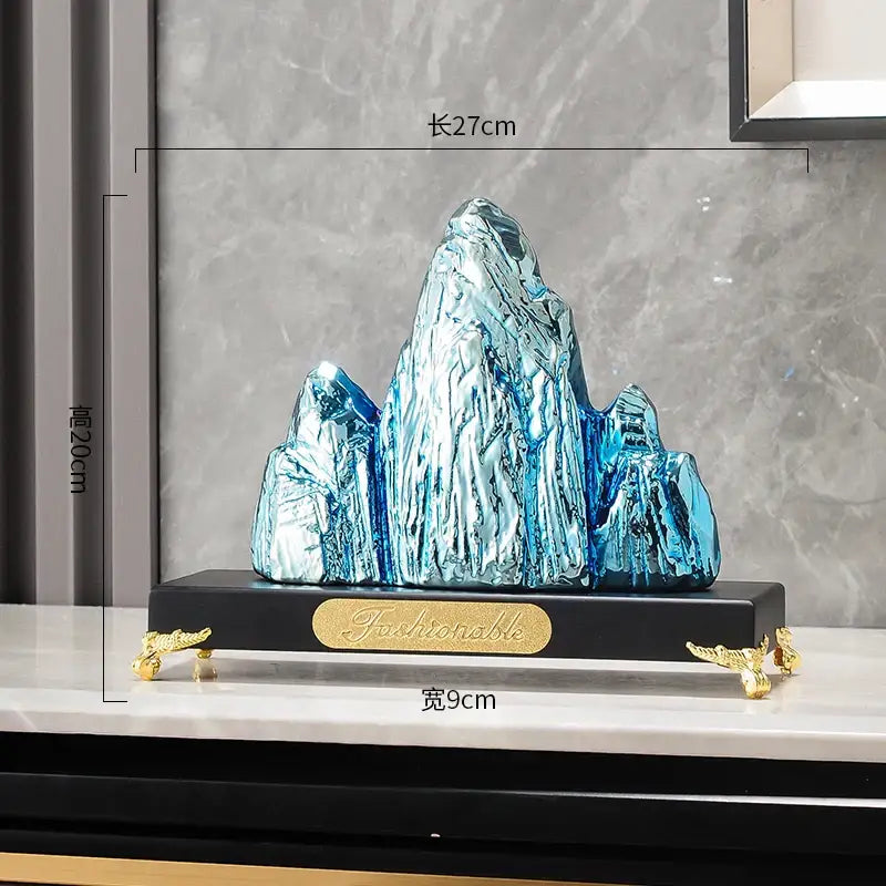 Gold Silver Mountain Sculpture