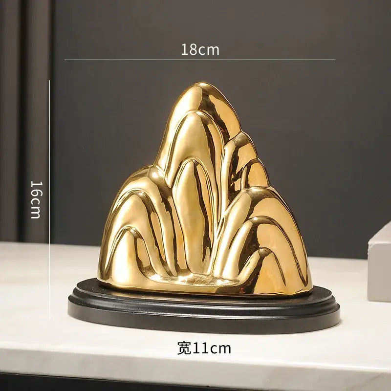 Gold Silver Mountain Sculpture