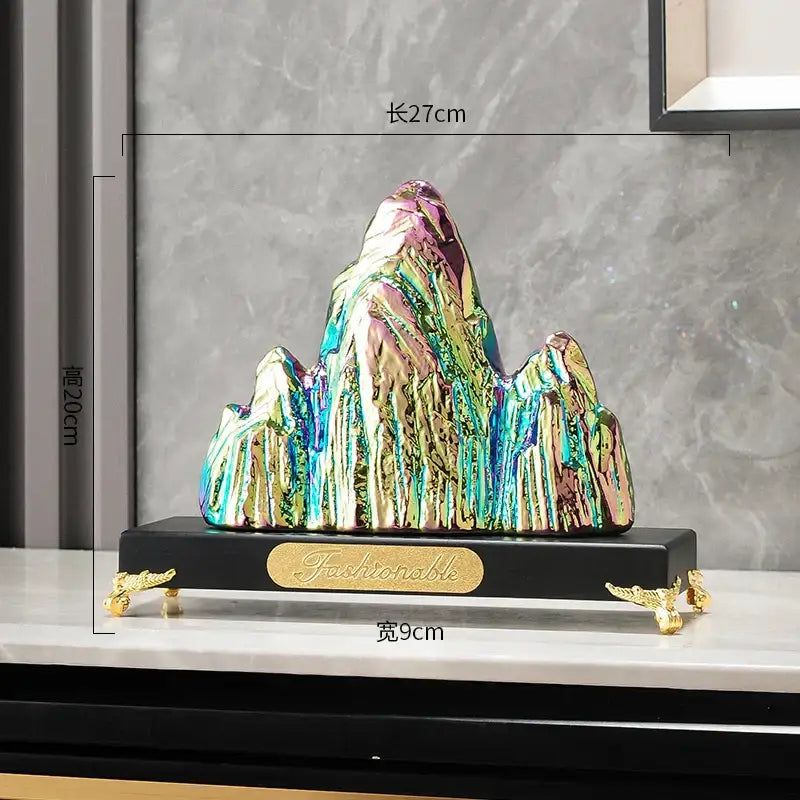 Gold Silver Mountain Sculpture
