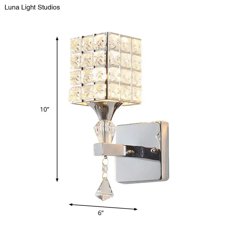 Gold Silver Crystal Sconce