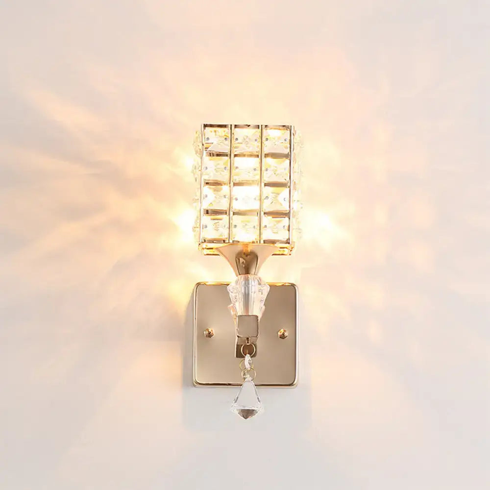 Gold Silver Crystal Sconce