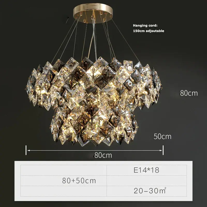Crystal Round LED Chandelier