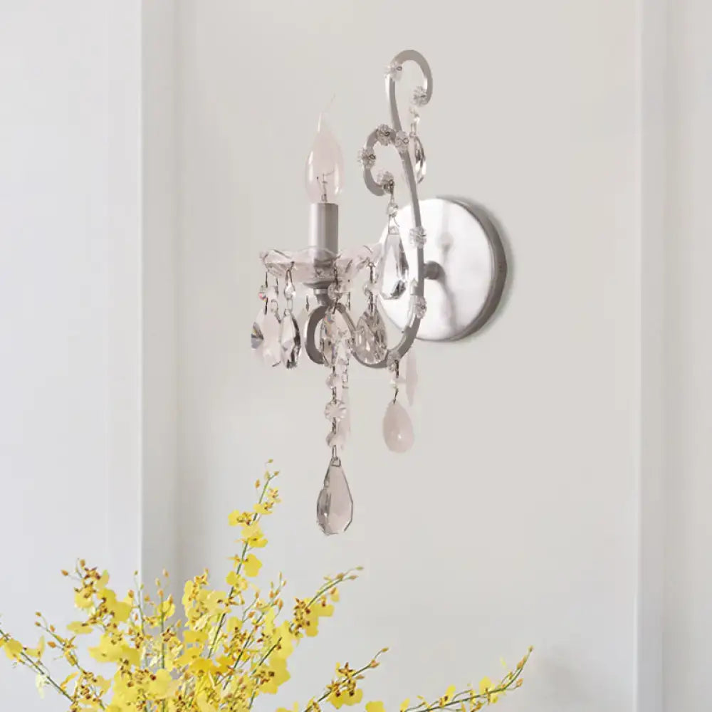 Crystal Drop Wall Sconce