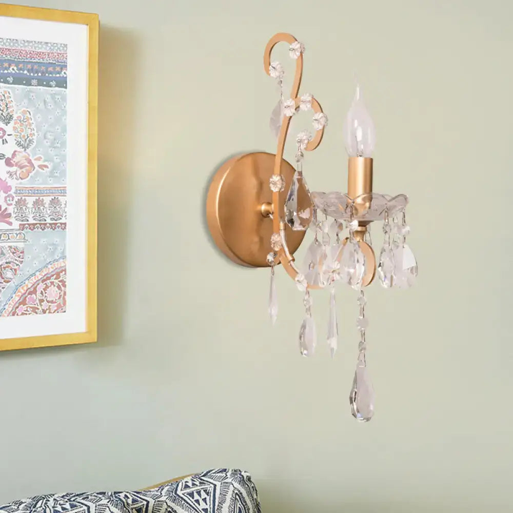 Crystal Drop Wall Sconce