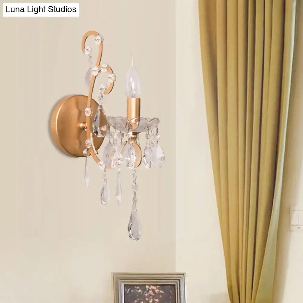 Crystal Drop Wall Sconce