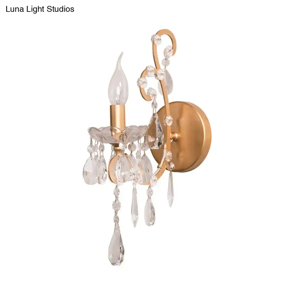 Crystal Drop Wall Sconce