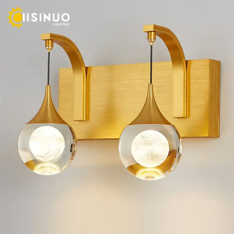 Crystal LED Wall Sconce with Integrated Light