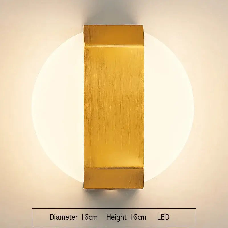 Crystal Gold Wall Lamp with LED Technology