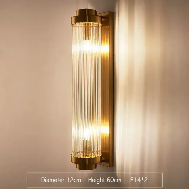 Crystal Gold Wall Lamp with LED Technology