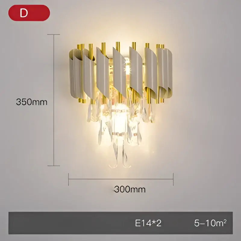 Crystal Stainless Steel Sconce