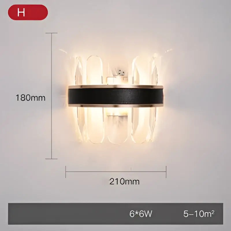 Crystal Stainless Steel Sconce
