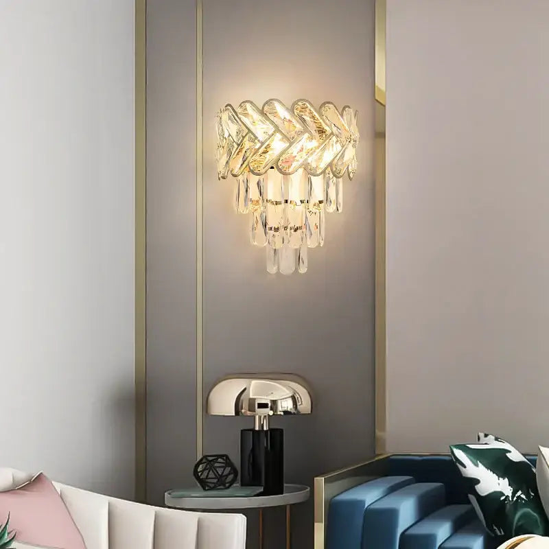 Crystal Stainless Steel Sconce