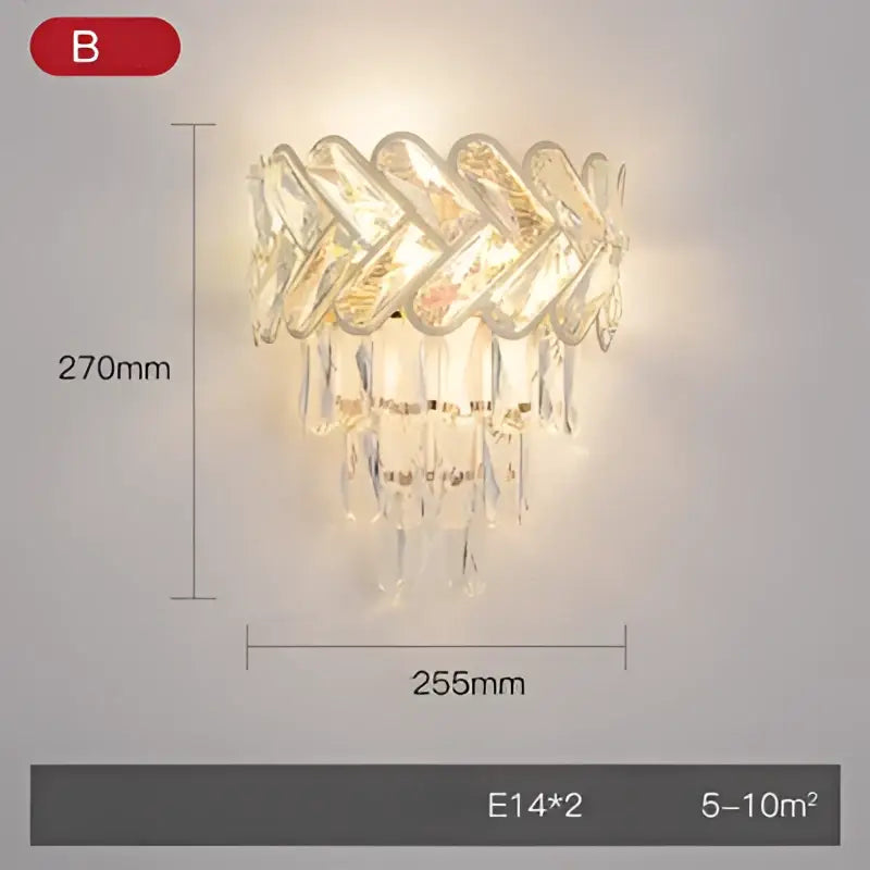 Crystal Stainless Steel Sconce