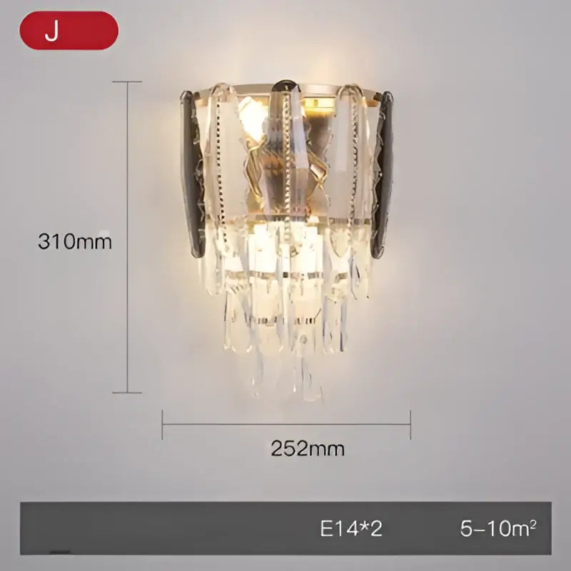 Crystal Stainless Steel Sconce