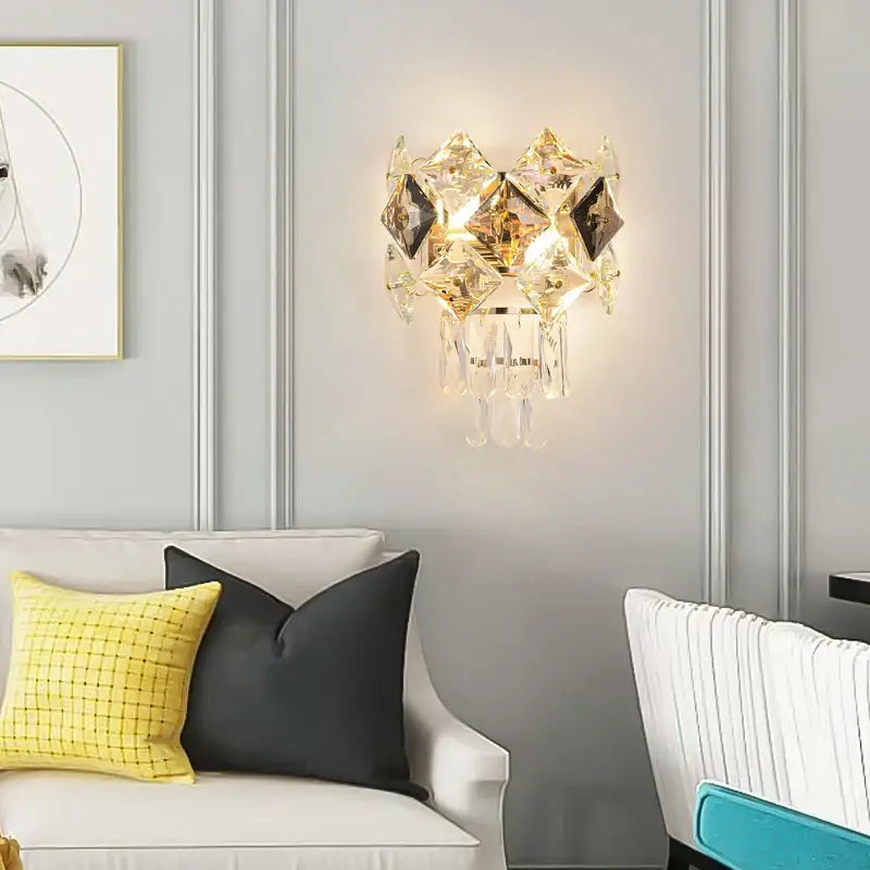Crystal Stainless Steel Sconce