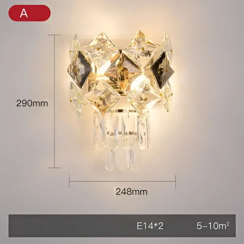 Crystal Stainless Steel Sconce