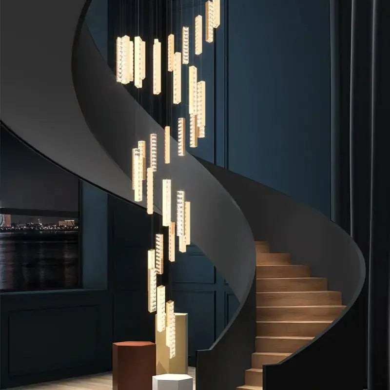 Crystal Spiral Chandelier Light