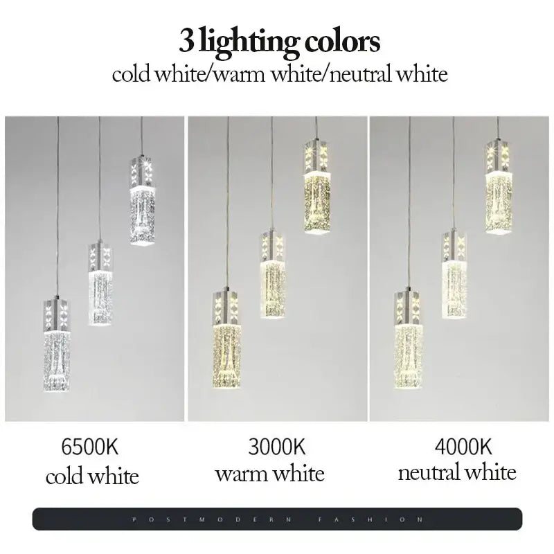 Gold Crystal Bubble Pendant Light for Dining