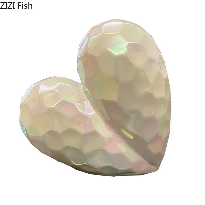 Gold Faceted Ceramic Statue
