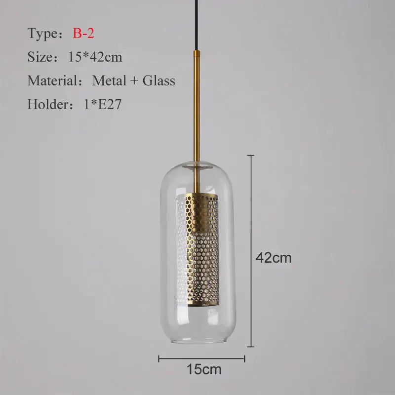 Gold Honeycomb Pendant Light