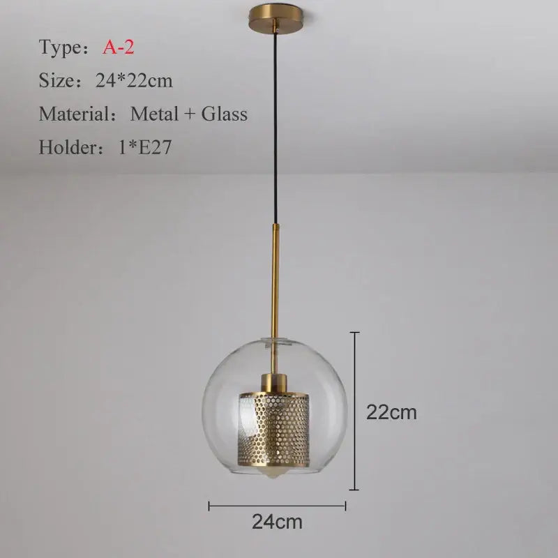 Gold Honeycomb Pendant Light