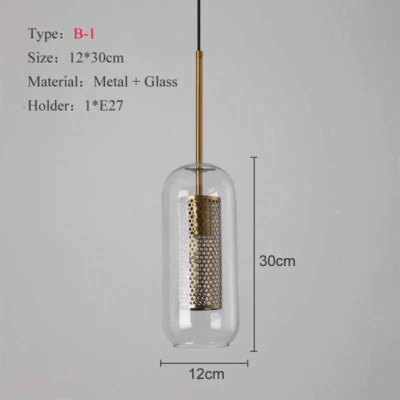 Gold Honeycomb Pendant Light