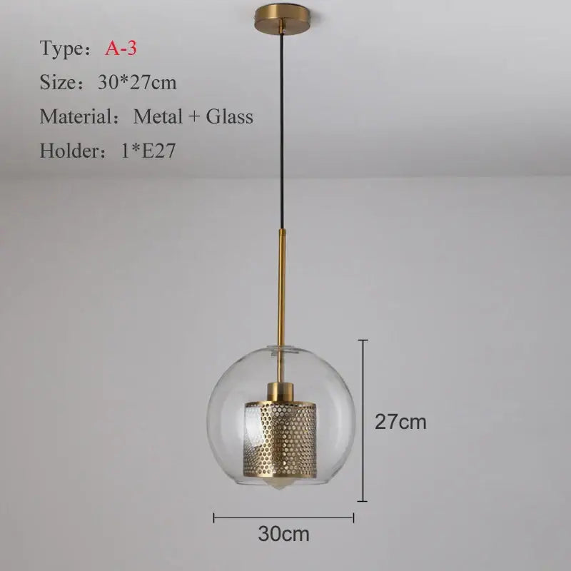 Gold Honeycomb Pendant Light