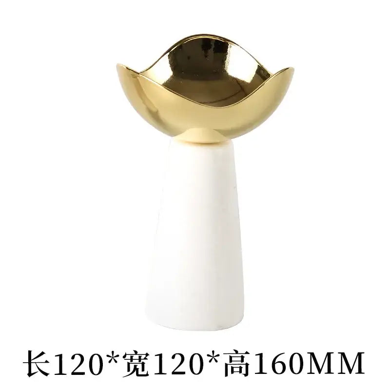 Gold Marble Dessert Bowl