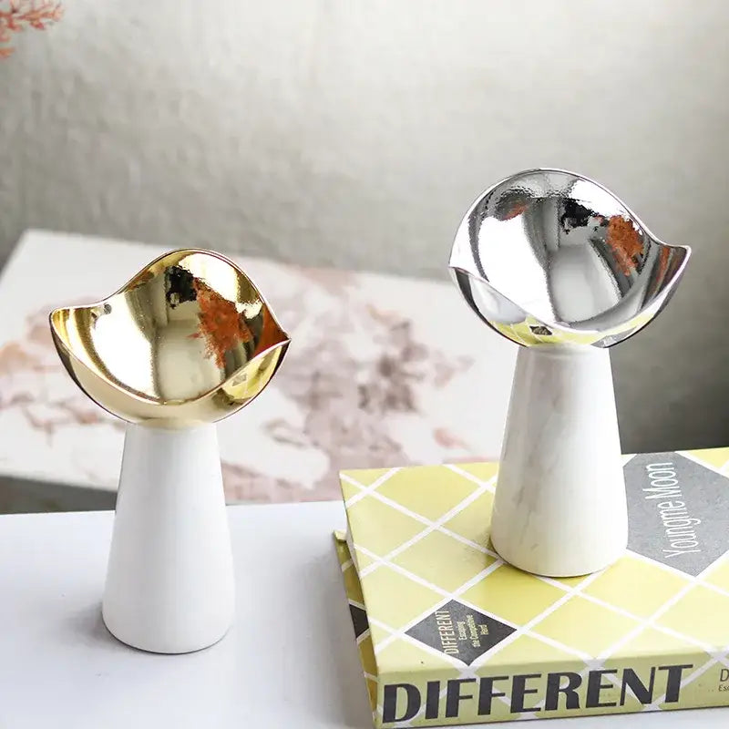 Gold Marble Dessert Bowl