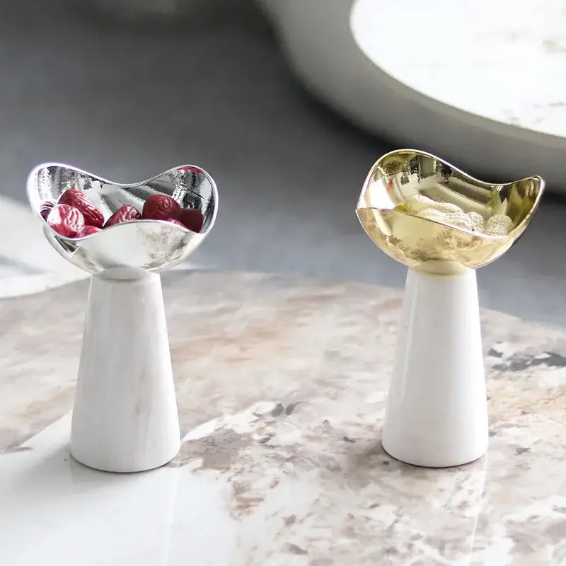Gold Marble Dessert Bowl