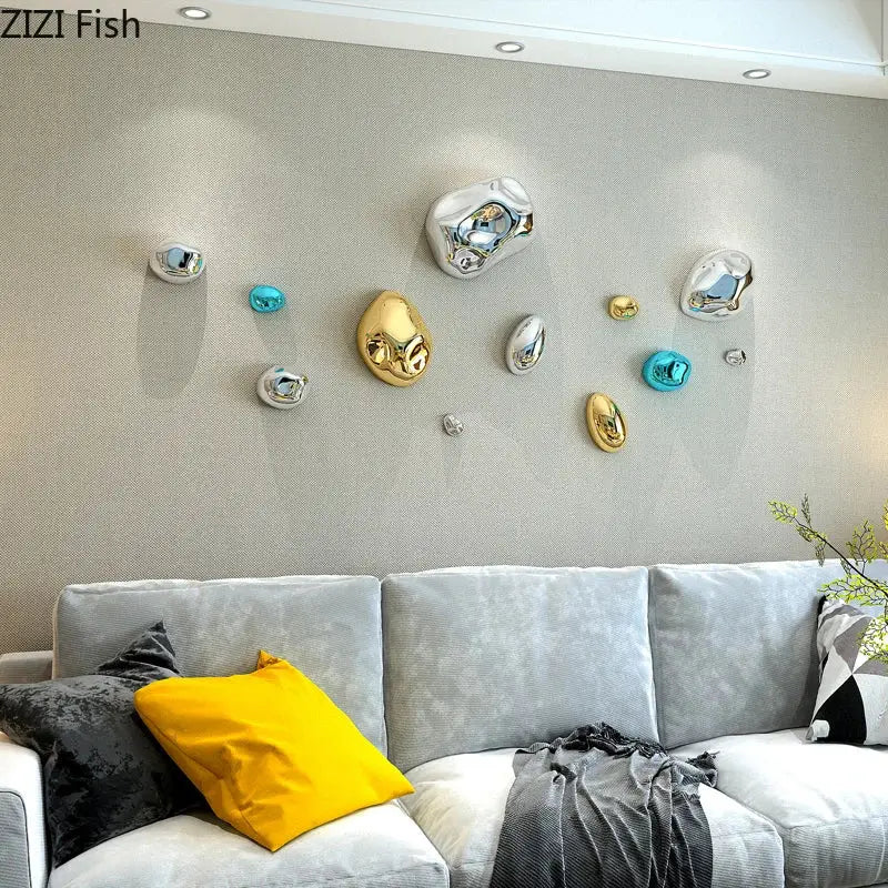 Metallic Rock Wall Decor