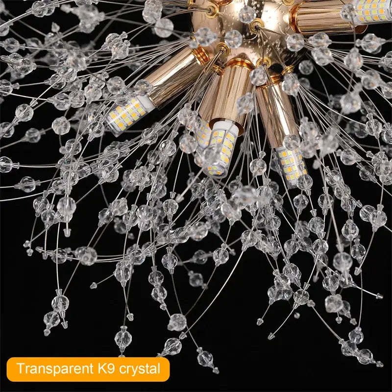 Gold Sputnik Chandelier Mid-Century Modern Style