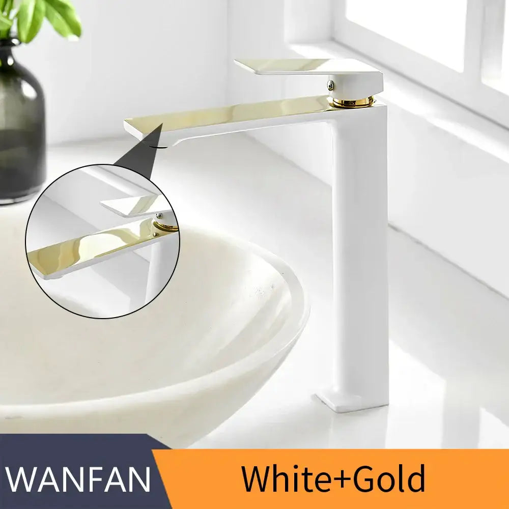 Gold Square Basin Faucet