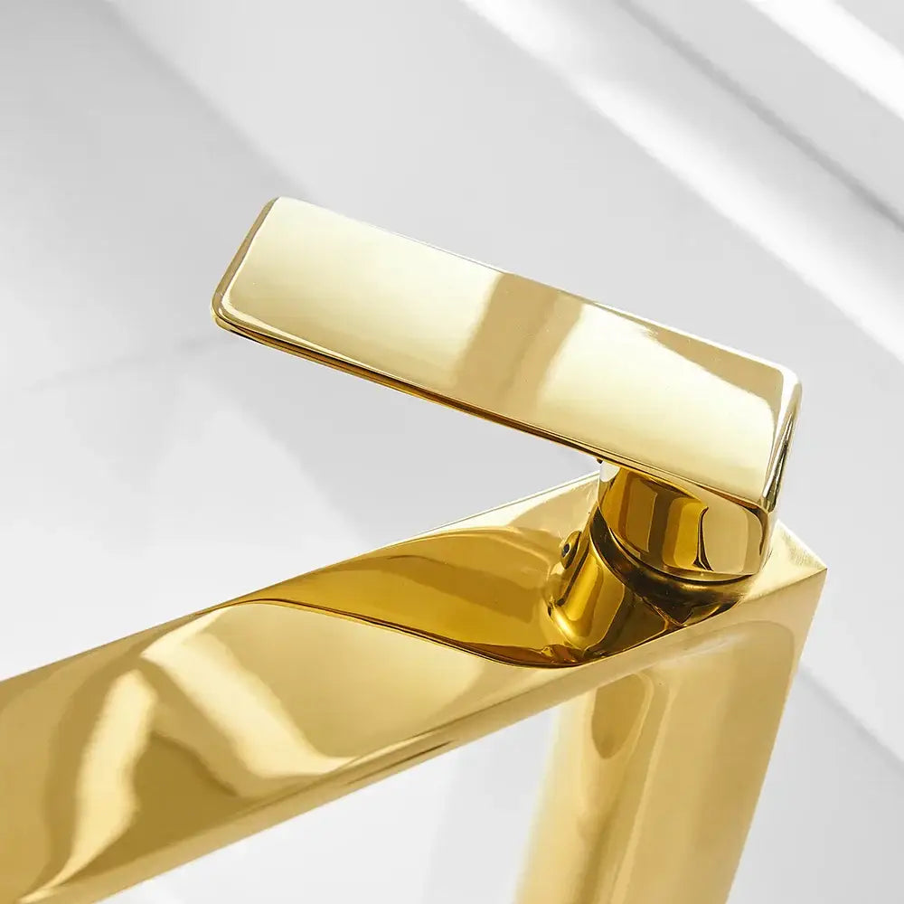 Gold Square Basin Faucet