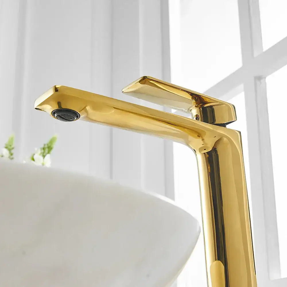 Gold Square Basin Faucet