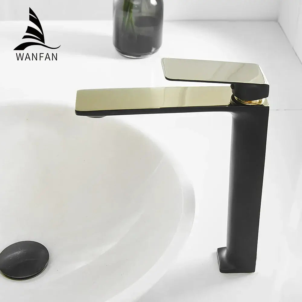 Gold Square Basin Faucet