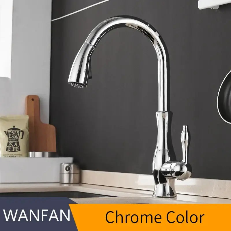 Gold Pull Out Kitchen Faucet