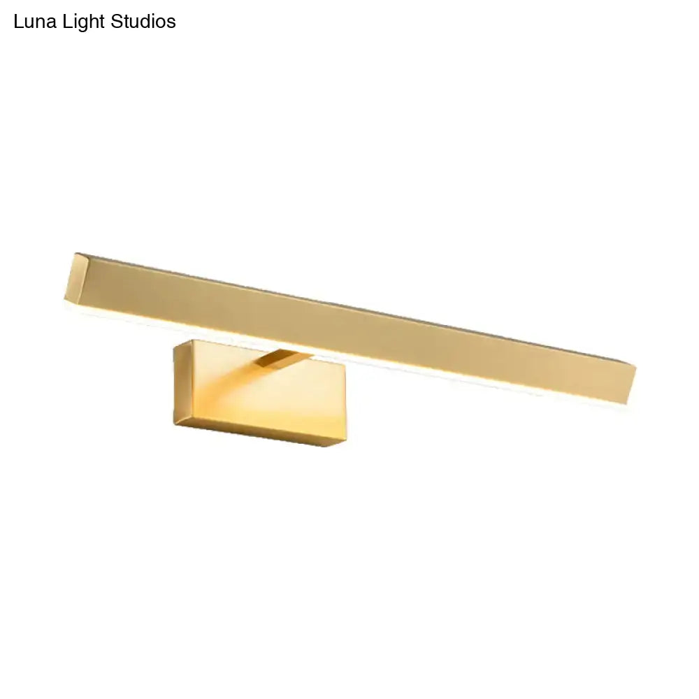Gold Rectangle Vanity Light
