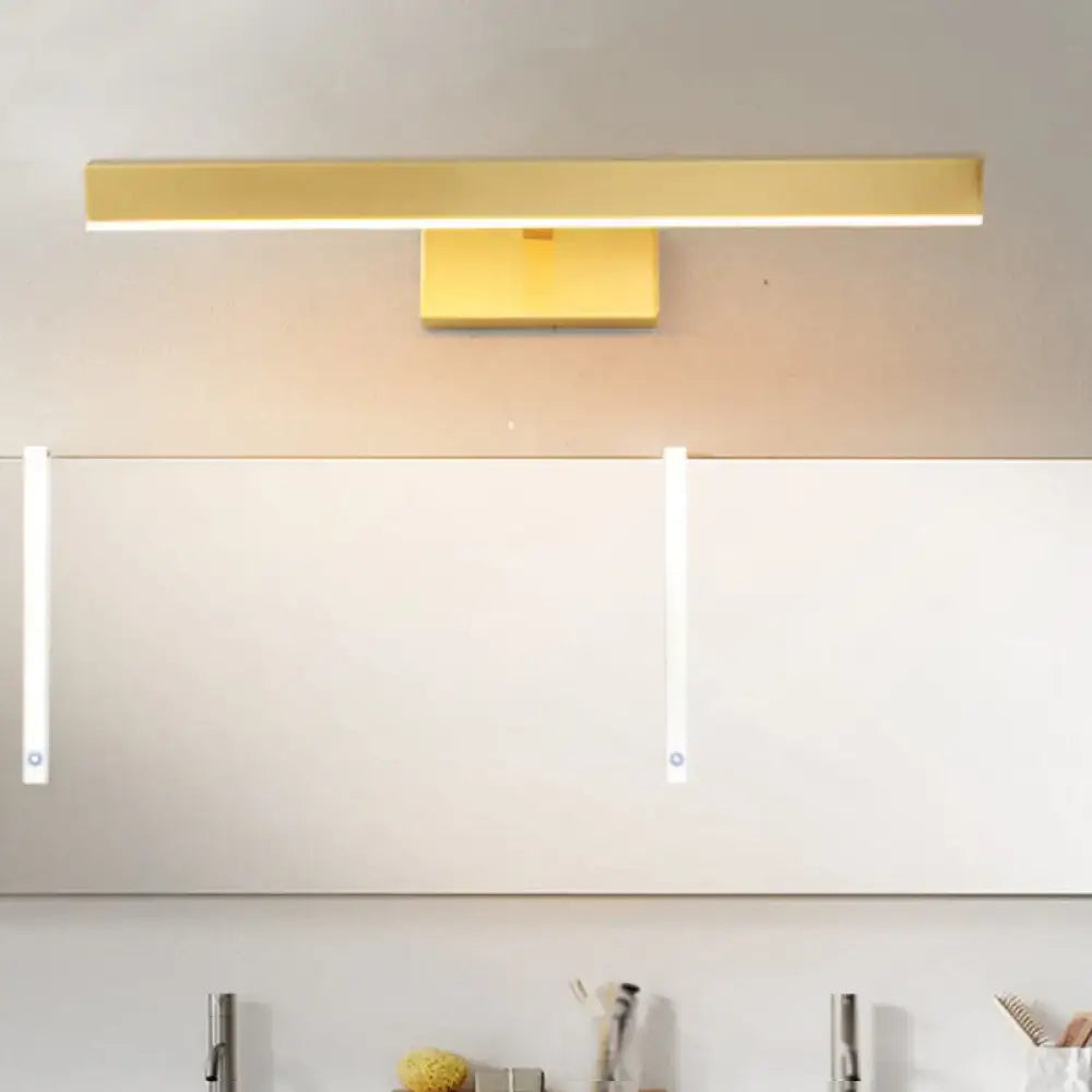 Gold Rectangle Vanity Light