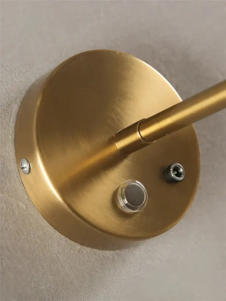Gold Smoked Glass Sconce with Touch Switch