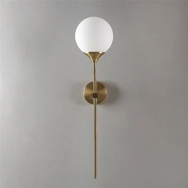 Gold Smoked Glass Sconce with Touch Switch