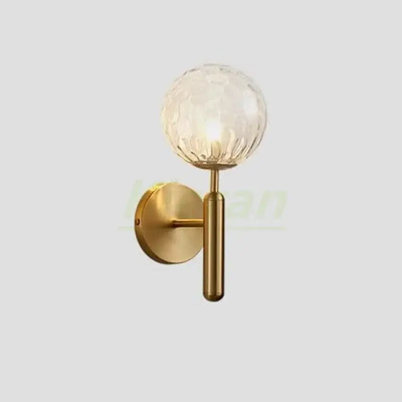 Gold Frosted Glass Bedroom Sconce