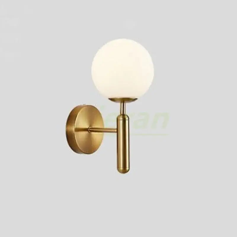 Gold Frosted Glass Bedroom Sconce