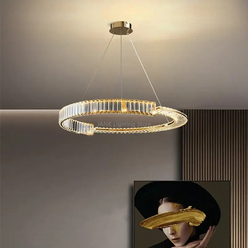 Gold Spiral 100cm Pendant Chandelier