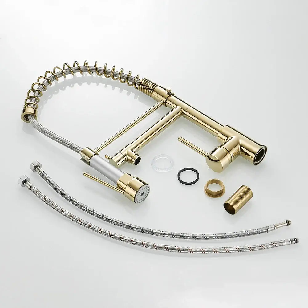 Gold Spring Kitchen Faucet