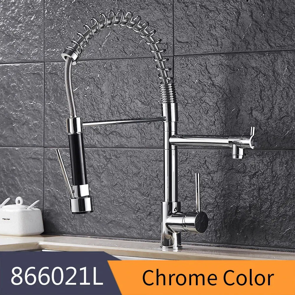Gold Spring Kitchen Faucet
