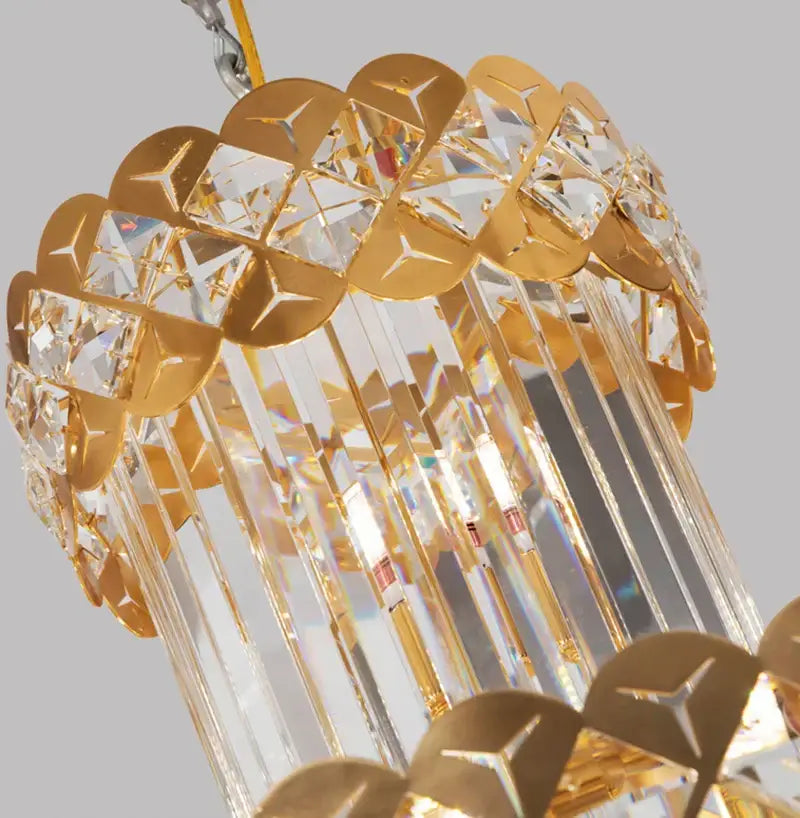 Gold Crystal Staircase Lighting