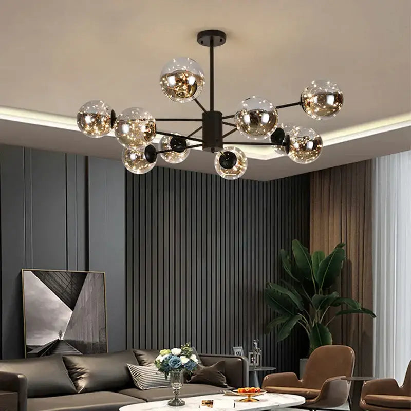 Gold Star Glass Chandelier